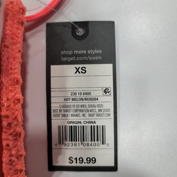 Mossimo Hot Melon Bikini Top Size XS - Picture 6 of 6